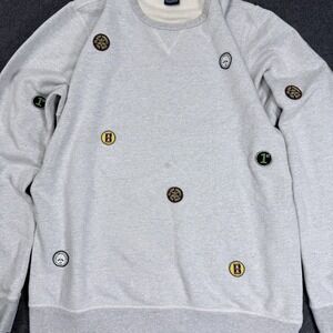 Scotch & Soda Gaucho Roulette Gray Patch Crewneck Sweatshirt Mens XL